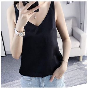 Set of 2 Silky Camisole Blouse Tops